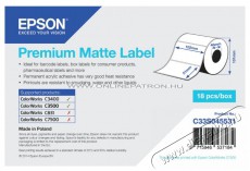 Epson S045531 PREM. MATTE LABEL 102x51mm Iroda és számítástechnika - Címkenyomtató - Szalag címkenyomtatóhoz - 400937