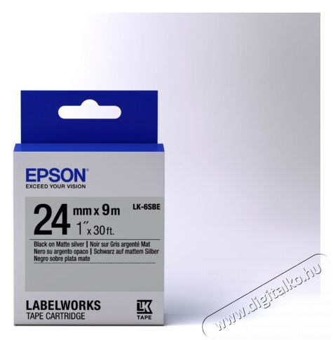 Epson S656022 LK-6WBVS SLCW BLK/WHT 24/8 Iroda és számítástechnika - Címkenyomtató - Szalag címkenyomtatóhoz - 401919