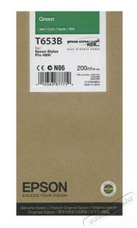 Epson T653B00 Zöld tintapatron PRO4900 Iroda és számítástechnika - Nyomtató - Tintasugaras / fotónyomtató - 401940