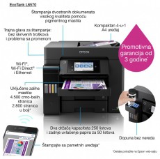 Epson EcoTank L6570 színes tintasugaras multifunkciós nyomtató Iroda és számítástechnika - Nyomtató - Tintasugaras / fotónyomtató - 456151
