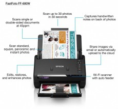Epson FastFoto FF-680W (A4, 600X600 DPI,45 lap/perc, USB/WiFi) Iroda és számítástechnika - Digitalizáló eszköz - Szkenner - 487168