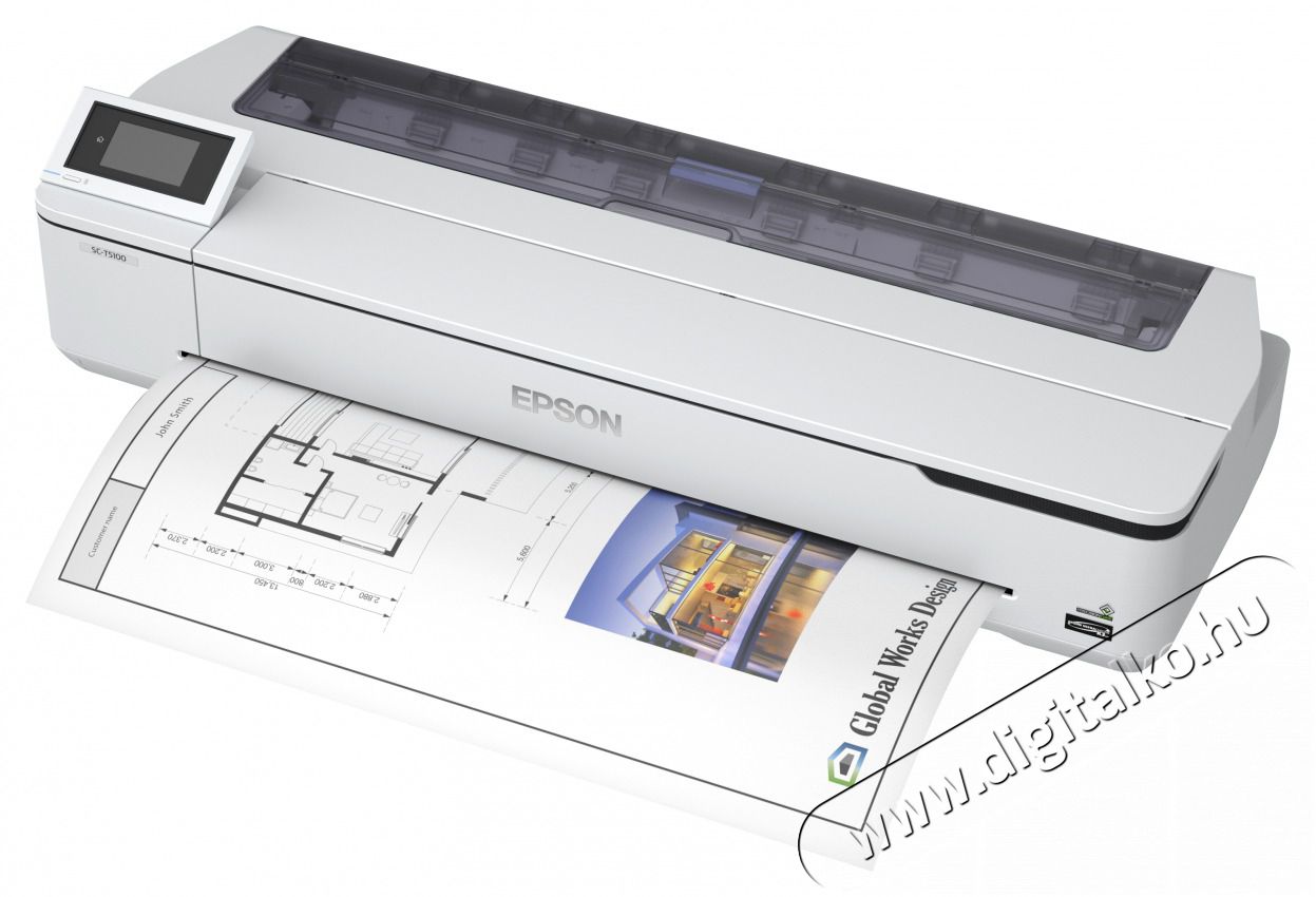 Epson Tintasugaras Plotter - SureColor SC-T5100N (A0, sz&iacute;nes, 2400x1200 DPI, USB/LAN/Wifi) Iroda &eacute;s sz&aacute;m&iacute;t&aacute;stechnika - Nyomtat&oacute; - Tintasugaras / fot&oacute;nyomtat&oacute; - 486086