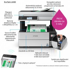 Epson EPSON Tintasugaras nyomtató - EcoTank L6460 (A4, MFP, színes,4800x1200 DPI,37 lap/perc, duplex, ADF, USB/LAN/Wifi) C11CJ89403 Iroda és számítástechnika - Nyomtató - Multifunkciós (tintasugaras) - 492469