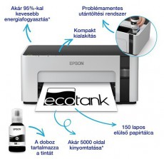 Epson EcoTank M1100 A4 mono tintasugaras egyfunkciós nyomtató Iroda és számítástechnika - Nyomtató - Tintasugaras / fotónyomtató - 507657