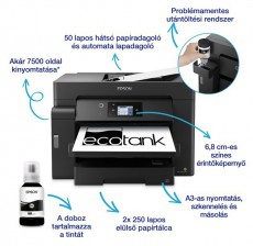 Epson M15140 A3 MFP duplex ADF Ethernet/WIFI mono multifunkciós tintasugaras nyomtató Iroda és számítástechnika - Nyomtató - Tintasugaras / fotónyomtató - 514341