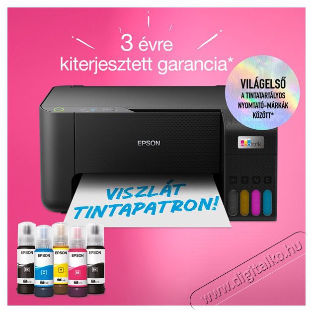 Epson EcoTank L3230 sz&iacute;nes multifunkci&oacute;s tintasugaras nyomtat&oacute; Iroda &eacute;s sz&aacute;m&iacute;t&aacute;stechnika - Nyomtat&oacute; - Tintasugaras / fot&oacute;nyomtat&oacute; - 516262