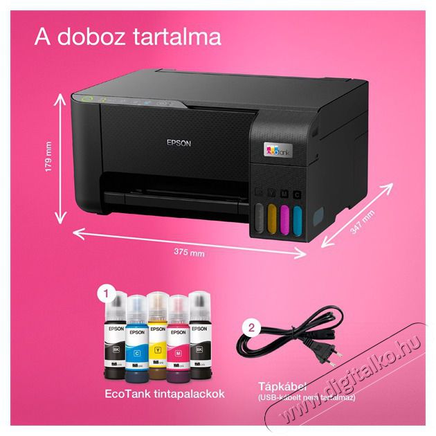 Epson EcoTank L3270 sz&iacute;nes multifunkci&oacute;s tintasugaras nyomtat&oacute; Iroda &eacute;s sz&aacute;m&iacute;t&aacute;stechnika - Nyomtat&oacute; - Tintasugaras / fot&oacute;nyomtat&oacute; - 516264
