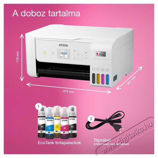 Epson EcoTank L3286 sz&iacute;nes multifunkci&oacute;s tintasugaras nyomtat&oacute; Iroda &eacute;s sz&aacute;m&iacute;t&aacute;stechnika - Nyomtat&oacute; - Multifunkci&oacute;s (tintasugaras) - 516234