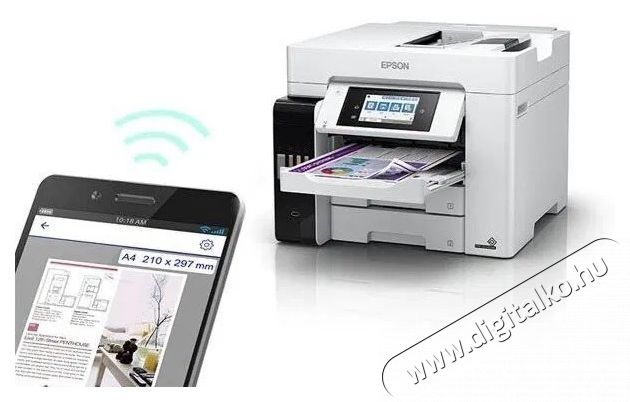 Epson L6580 EcoTank T&ouml;bbfunkci&oacute;s tintasugaras sz&iacute;nes nyomtat&oacute;, A4, ADF, vezet&eacute;k n&eacute;lk&uuml;li Iroda &eacute;s sz&aacute;m&iacute;t&aacute;stechnika - Nyomtat&oacute; - Multifunkci&oacute;s (tintasugaras) - 532541