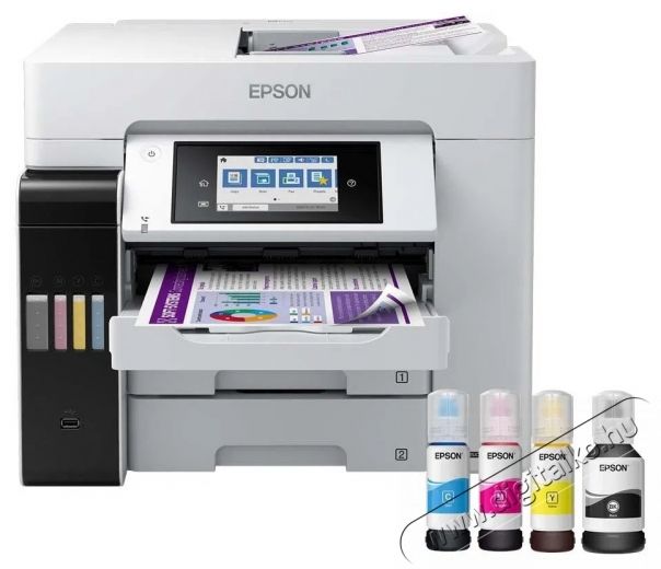 Epson L6580 EcoTank T&ouml;bbfunkci&oacute;s tintasugaras sz&iacute;nes nyomtat&oacute;, A4, ADF, vezet&eacute;k n&eacute;lk&uuml;li Iroda &eacute;s sz&aacute;m&iacute;t&aacute;stechnika - Nyomtat&oacute; - Multifunkci&oacute;s (tintasugaras) - 532541