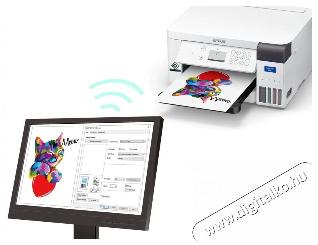 Epson Szublim&aacute;ci&oacute;s nyomtat&oacute; A4 Epson SureColor SC-F100 Iroda &eacute;s sz&aacute;m&iacute;t&aacute;stechnika - Nyomtat&oacute; - Tintasugaras / fot&oacute;nyomtat&oacute; - 532545