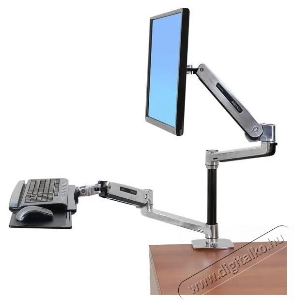 ERGOTRON LX HD Sit-Stand Desk Mount LCD Arm TV tart&oacute; konzol Tv kieg&eacute;sz&iacute;tők - Fali tart&oacute; / konzol - Asztali tart&oacute; - 531752