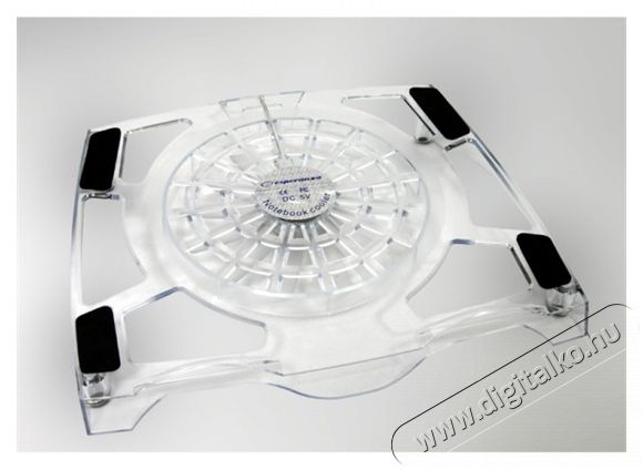 Esperanza Sirocco motebook hűtőpad 1 ventilátorral Iroda és számítástechnika - Notebook kiegészítő - USB laptop hűtő - 379589
