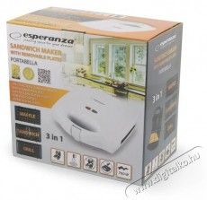 Esperanza EKT006W Szendvicssütő 3in1 Konyhai termékek - Konyhai kisgép (sütés / főzés / hűtés / ételkészítés) - Melegszendvics / gofri sütő - 382171