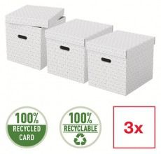 Esselte Home kocka alakú 3db/csomag fehér tárolódoboz Egyéb - Nem forgalmazzuk ! - 395697