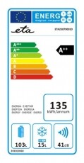 ETA 2387 90010 hűtőszekrény Konyhai termékek - Hűtő, fagyasztó (szabadonálló) - Egyajtós hűtő - 340557