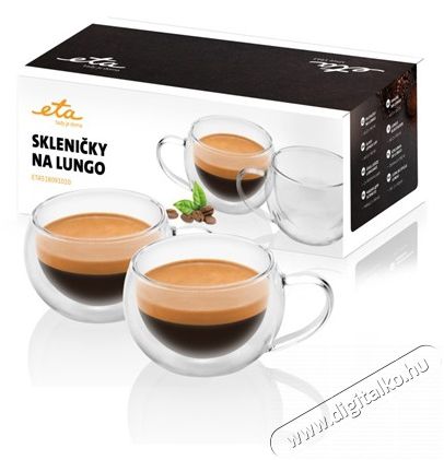ETA 518091010 lungo pohár 2db 160ml Konyhai termékek - Kávéfőző / kávéörlő / kiegészítő - Kávés pohár / csésze - 378390