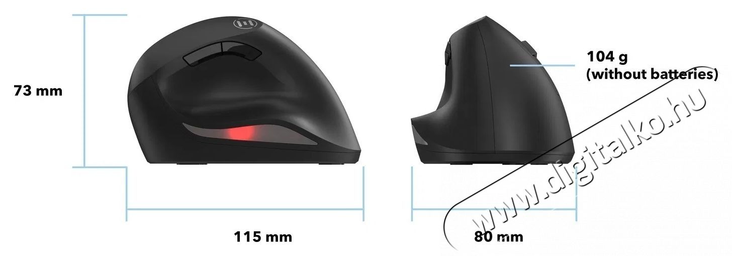 Eternico Wireless 2.4 GHz Vertical Mouse MV200 - fekete Iroda &eacute;s sz&aacute;m&iacute;t&aacute;stechnika - Eg&eacute;r - Vezet&eacute;k n&eacute;lk&uuml;li eg&eacute;r - 535178