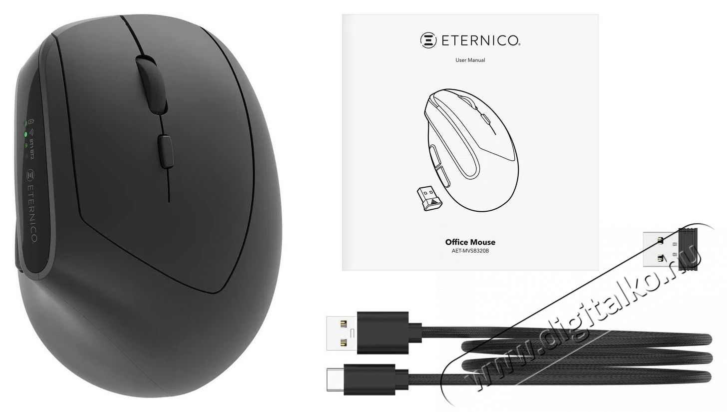 Eternico Wireless Vertical Mouse MVSB320 Iroda &eacute;s sz&aacute;m&iacute;t&aacute;stechnika - Eg&eacute;r - Vezet&eacute;k n&eacute;lk&uuml;li eg&eacute;r - 535181