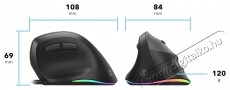 Eternico Wired Vertical Mouse MDV490, fekete Iroda &eacute;s sz&aacute;m&iacute;t&aacute;stechnika - Eg&eacute;r - Vezet&eacute;kes eg&eacute;r - 535179