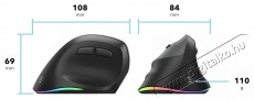 Eternico Wireless Vertical Mouse MVS490, balkezes, fekete Iroda &eacute;s sz&aacute;m&iacute;t&aacute;stechnika - Eg&eacute;r - Vezet&eacute;k n&eacute;lk&uuml;li eg&eacute;r - 535180