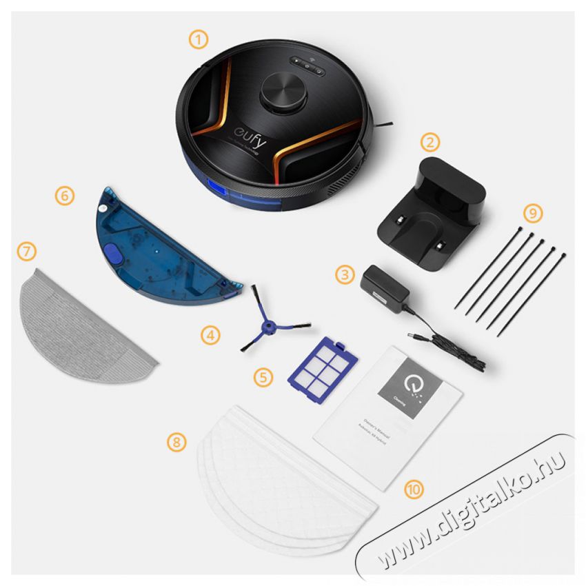 Eufy RoboVac X8 Hybrid H&aacute;ztart&aacute;s / Otthon / K&uuml;lt&eacute;r - Porsz&iacute;v&oacute; / takar&iacute;t&oacute;g&eacute;p - Robotporsz&iacute;v&oacute; - 475690