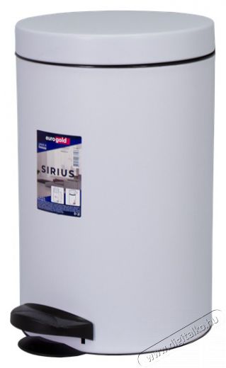 EUROGOLD SIRIUS 14l 40x25cm fehér pedálos szemetes Háztartás / Otthon / Kültér - Lakásfelszerelés - Szemetes - 514019
