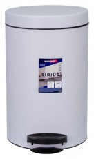 EUROGOLD SIRIUS 14l 40x25cm fehér pedálos szemetes Háztartás / Otthon / Kültér - Lakásfelszerelés - Szemetes - 514019