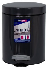 EUROGOLD SIRIUS 5l 19x24cm antracit szürke pedálos szemetes Háztartás / Otthon / Kültér - Lakásfelszerelés - Szemetes - 514017