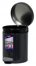 EUROGOLD SIRIUS 5l 19x24cm antracit szürke pedálos szemetes Háztartás / Otthon / Kültér - Lakásfelszerelés - Szemetes - 514017