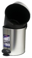 EUROGOLD SIRIUS 5l 19x24cm ezüst pedálos szemetes Háztartás / Otthon / Kültér - Lakásfelszerelés - Szemetes - 514018