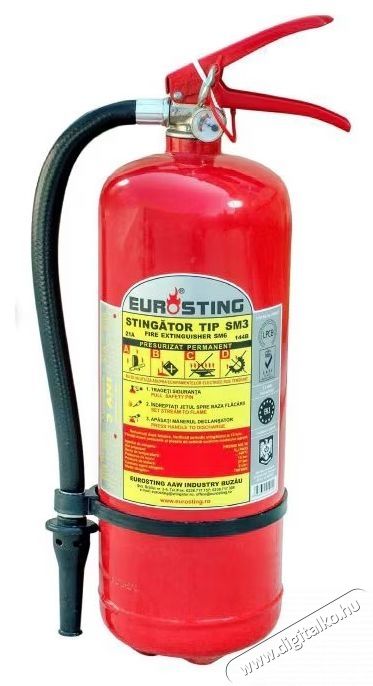 Eurosting t&uacute;lnyom&aacute;sos tűzolt&oacute; k&eacute;sz&uuml;l&eacute;k, mechanikus habbal, SM3 t&iacute;pus, 3 l H&aacute;ztart&aacute;s / Otthon / K&uuml;lt&eacute;r - Szersz&aacute;m - Egy&eacute;b szersz&aacute;m - 535188