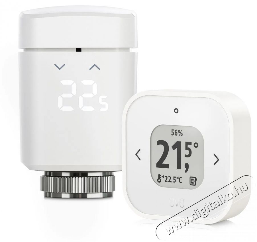 EVE Thermo Comfort Set Bundle - 1x Thermo Control (Matter) + 1x Eve Thermo (Matter) H&aacute;ztart&aacute;s / Otthon / K&uuml;lt&eacute;r - Okos otthon - Termoszt&aacute;t - 508089