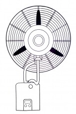 Everest EMF26W fali párásító ventilátor Háztartás / Otthon / Kültér - Ventilátor / Légkondicionáló - Párásító ventilátor - 321607