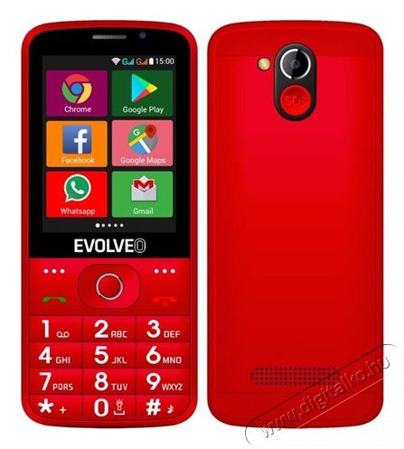 Evolveo SGM EP900-ADB mobiltelefon - piros Mobil / Kommunikáció / Smart - Klasszikus / Mobiltelefon időseknek - 353880