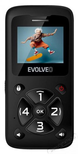 Evolveo EasyPhone ID 1,77 fekete mobiltelefon Mobil / Kommunikáció / Smart - Klasszikus / Mobiltelefon időseknek - 508451