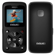 Evolveo EasyPhone ID 1,77 fekete mobiltelefon Mobil / Kommunikáció / Smart - Klasszikus / Mobiltelefon időseknek - 508451