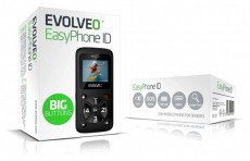 Evolveo EasyPhone ID 1,77 fekete mobiltelefon Mobil / Kommunikáció / Smart - Klasszikus / Mobiltelefon időseknek - 508451