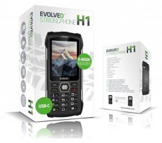 Evolveo STRONGPHONE H1 2,8 DualSIM fekete/szürke mobiltelefon Mobil / Kommunikáció / Smart - Strapabíró mobiltelefon - 508452