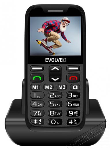 Evolveo EasyPhone XR EP601 2,3" fekete mobiltelefon Mobil / Kommunikáció / Smart - Klasszikus / Mobiltelefon időseknek - 516195