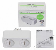 Evolveo Porta DUO F32 Dupla WiFi okos konnektor, fogyasztásméréssel Háztartás / Otthon / Kültér - Okos otthon - Okos konnektor - 522589