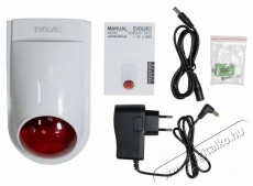 Evolveo Alarmex Pro ( ACSALMOUS) vezet&eacute;k n&eacute;lk&uuml;li k&uuml;lt&eacute;ri f&eacute;ny- &eacute;s akusztikus szir&eacute;na H&aacute;ztart&aacute;s / Otthon / K&uuml;lt&eacute;r - Biztons&aacute;gtechnika - Szir&eacute;na - 519385