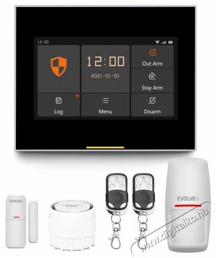 Evolveo Alarmex Pro (ALM304PRO) - okos, vezeték nélküli Wi-Fi/GSM riasztó + mini sziréna Háztartás / Otthon / Kültér - Biztonságtechnika - Riasztó szett - 519393