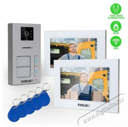 Evolveo DoorPhone AP2-2 Háztartás / Otthon / Kültér - Lakásfelszerelés - Csengő - 519400