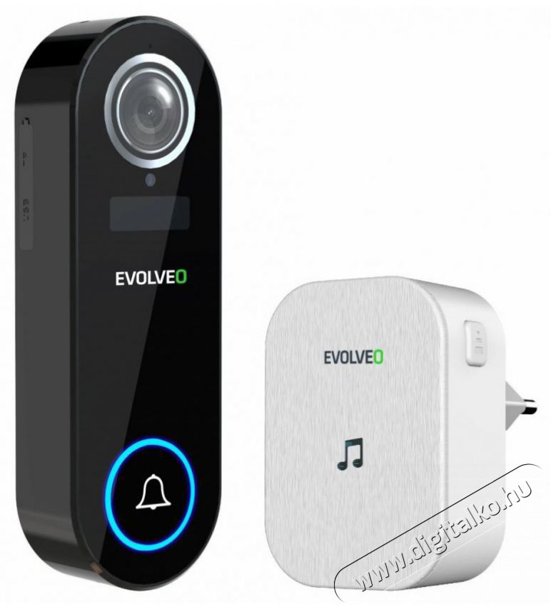 Evolveo Ringo DB2 - vezet&eacute;k n&eacute;lk&uuml;li intelligens video csengő + aljzat csengő H&aacute;ztart&aacute;s / Otthon / K&uuml;lt&eacute;r - Lak&aacute;sfelszerel&eacute;s - Csengő - 519406