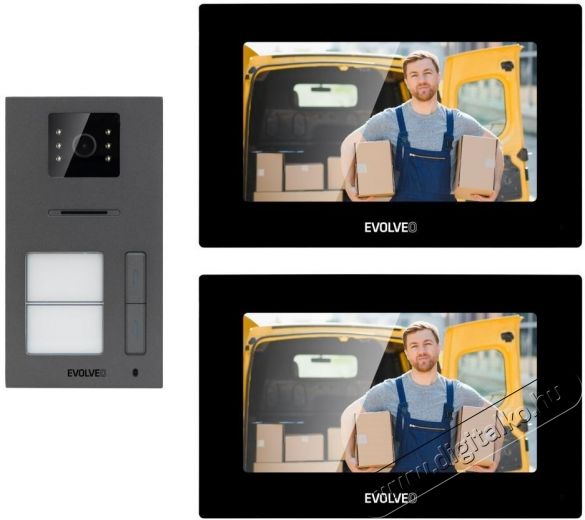 Evolveo DoorPhone AP2-2, fekete Háztartás / Otthon / Kültér - Biztonságtechnika - Kiegészítő - 519401