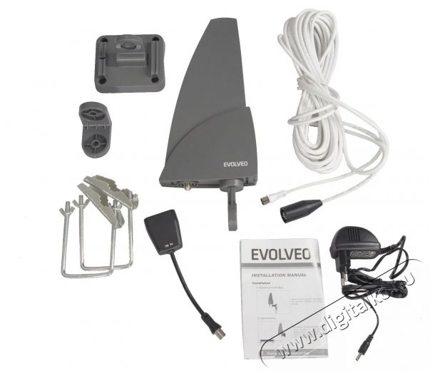 Evolveo Shark, akt&iacute;v k&uuml;lt&eacute;ri antenna DAB /DVB-T2, LTE/4G/5G szűrővel TV antenna Tv kieg&eacute;sz&iacute;tők - Antenna - K&uuml;lt&eacute;ri antenna - 531756