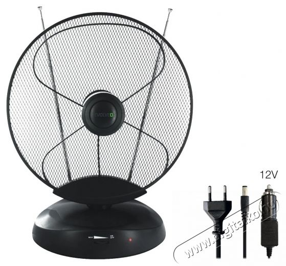 Evolveo Xany 4, 230/12V, akt&iacute;v szobaantenna DVB-T2, LTE/4G/5G szűrővel TV antenna Tv kieg&eacute;sz&iacute;tők - Antenna - Belt&eacute;ri antenna - 531754