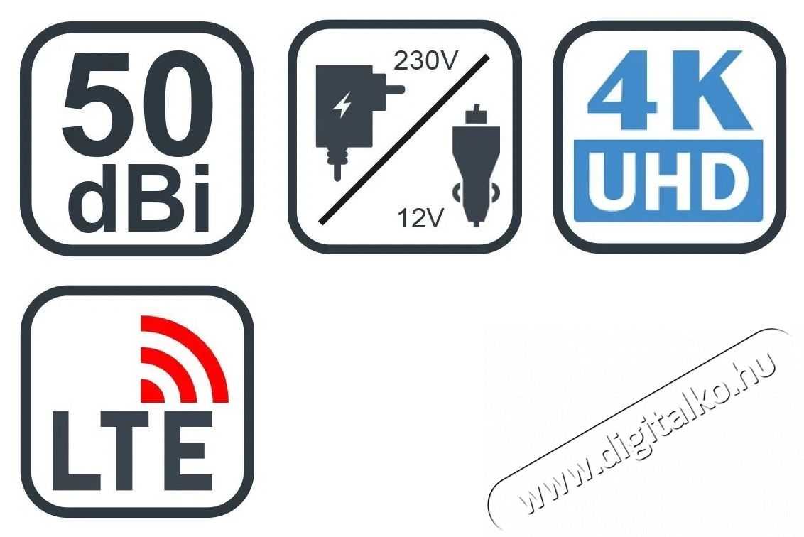 Evolveo Xany 4, 230/12V, akt&iacute;v szobaantenna DVB-T2, LTE/4G/5G szűrővel TV antenna Tv kieg&eacute;sz&iacute;tők - Antenna - Belt&eacute;ri antenna - 531754