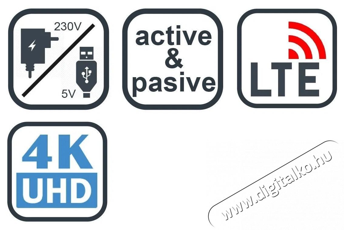 Evolveo Xany 5 LTE, 230/5V, akt&iacute;v szobaantenna DAB /DVB-T2, LTE szűrővel belt&eacute;ri antenna Tv kieg&eacute;sz&iacute;tők - Antenna - Belt&eacute;ri antenna - 531758